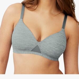 Hanes Women's Oh So Light Wireless T-Shirt Bra Heathered Gray 3XL